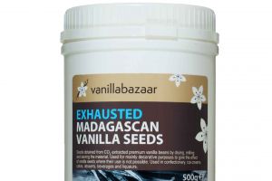 500g Madagascan Vanilla Exhausted Seeds Jar
